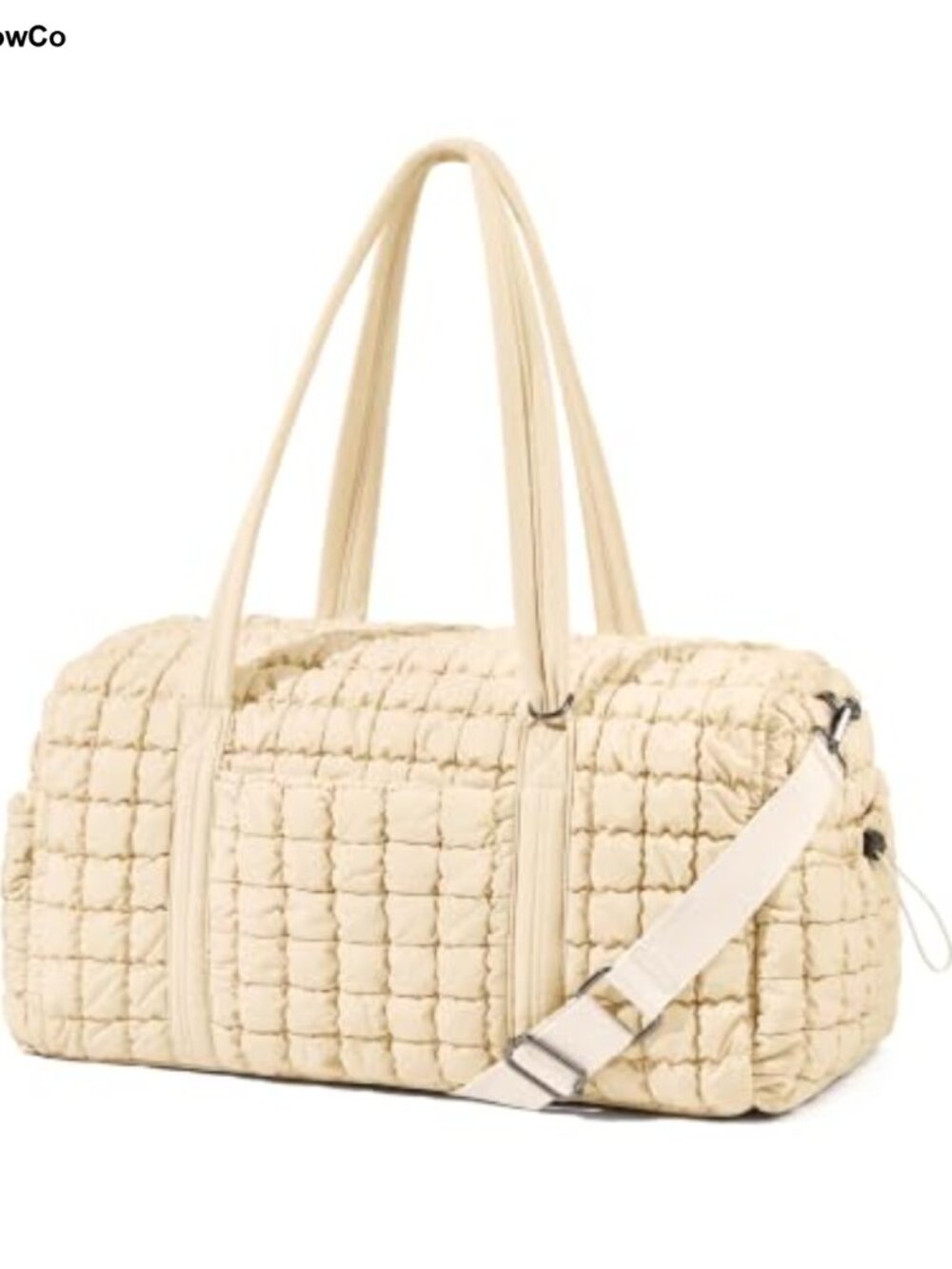Quilted Travel Duffle Bag Weekender Overnight Gym Duffel 31L Carry On